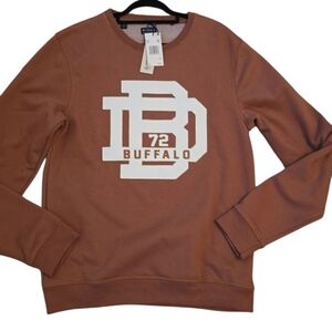 BUFFALO DAVID BITTON BRAND WOMEN'S BROWN PULLOVER SWEATSHIRT SIZE LARGE